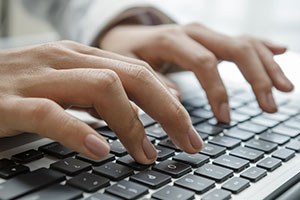 Typing on the keyboard